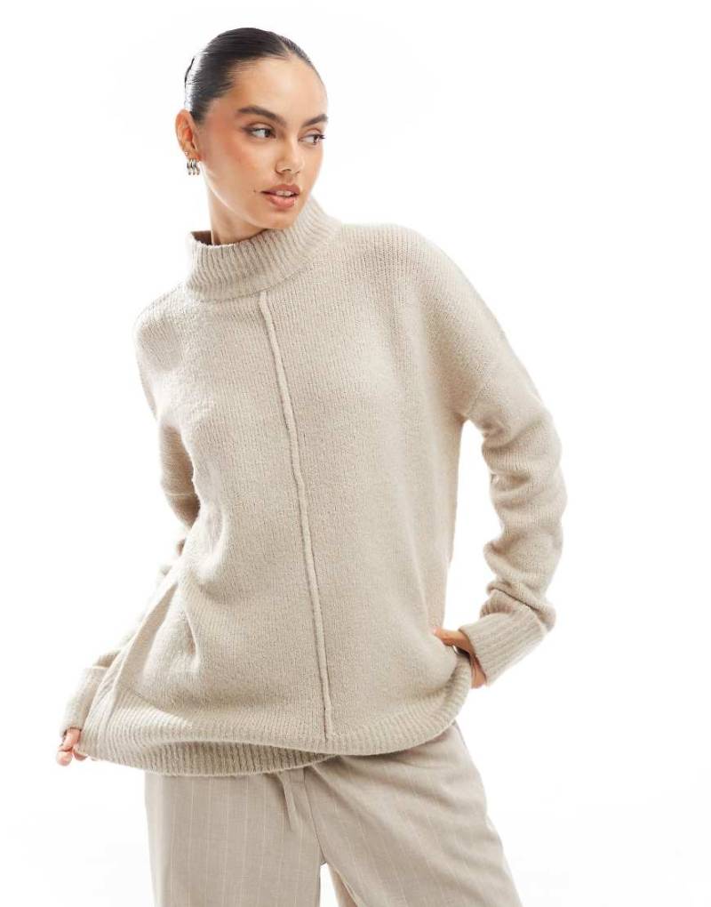 Brave Soul - Flauschiger Strickpullover in Beige-Neutral von Brave Soul