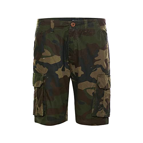 Brave Soul Herren River Camo Cargo Shorts, Khaki Camo, M von Brave Soul