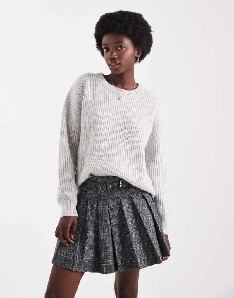 Brave Soul - Pullover in Hellgrau mit Rundhalsausschnitt von Brave Soul