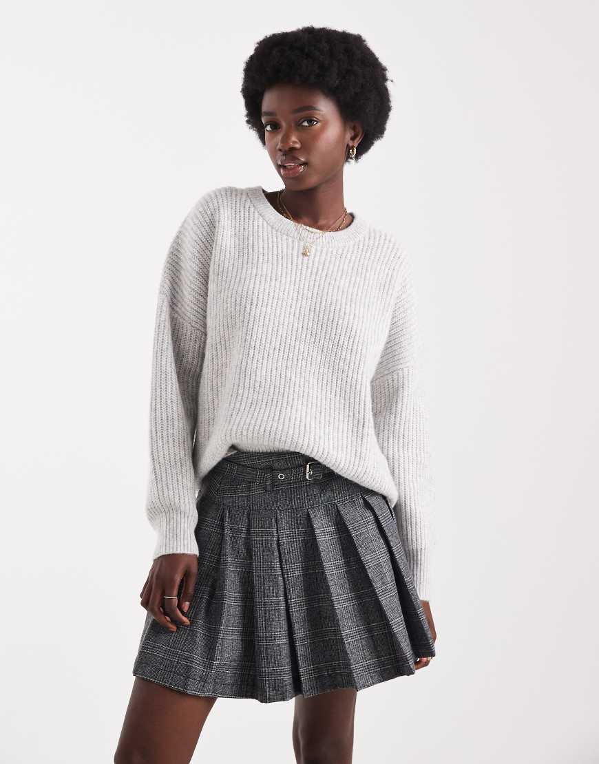 Brave Soul - Pullover in Hellgrau mit Rundhalsausschnitt von Brave Soul