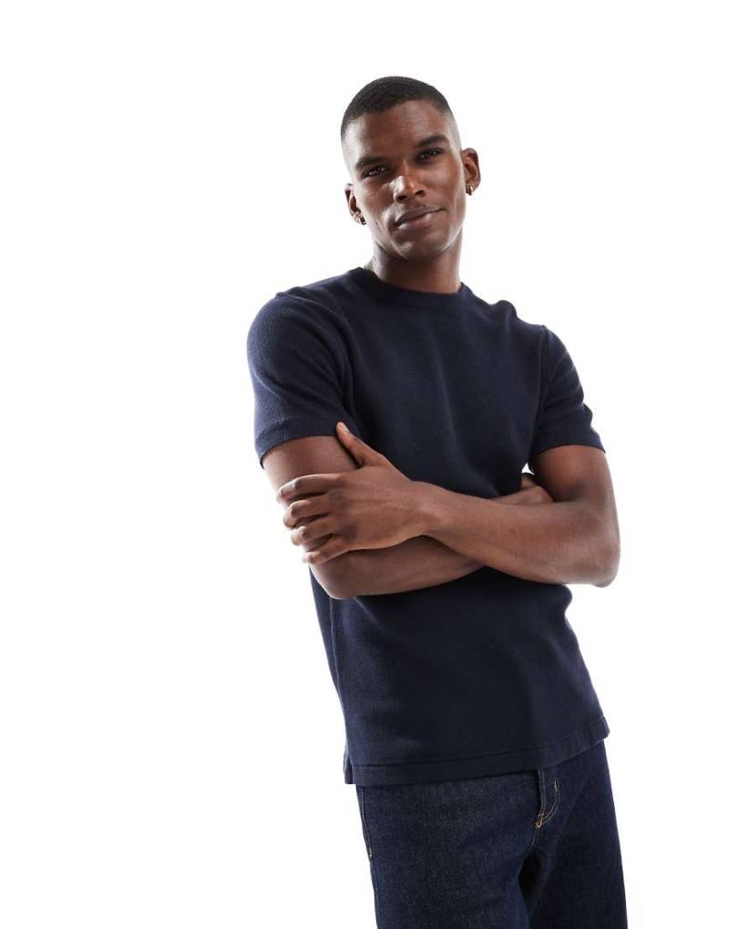 Brave Soul - Oversize-T-Shirt in Marineblau von Brave Soul