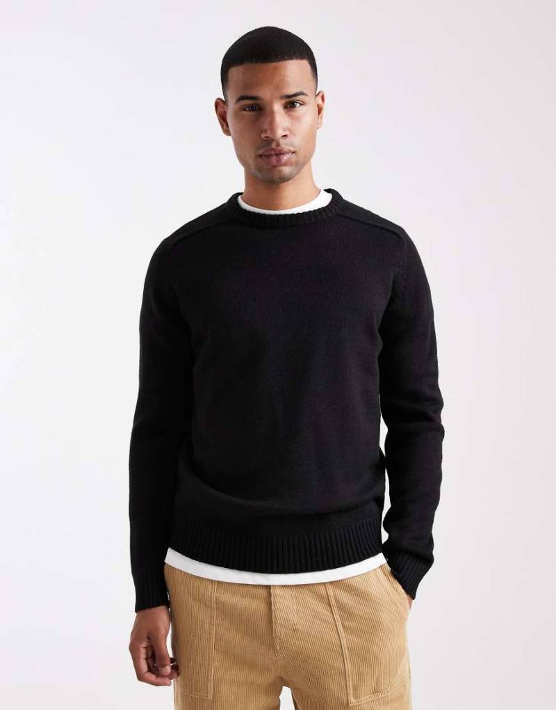 Brave Soul - Pullover mit Rundhalsausschnitt in Schwarz von Brave Soul