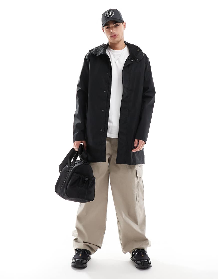 Brave Soul - Softshell-Regenjacke in Schwarz mit Kapuze von Brave Soul