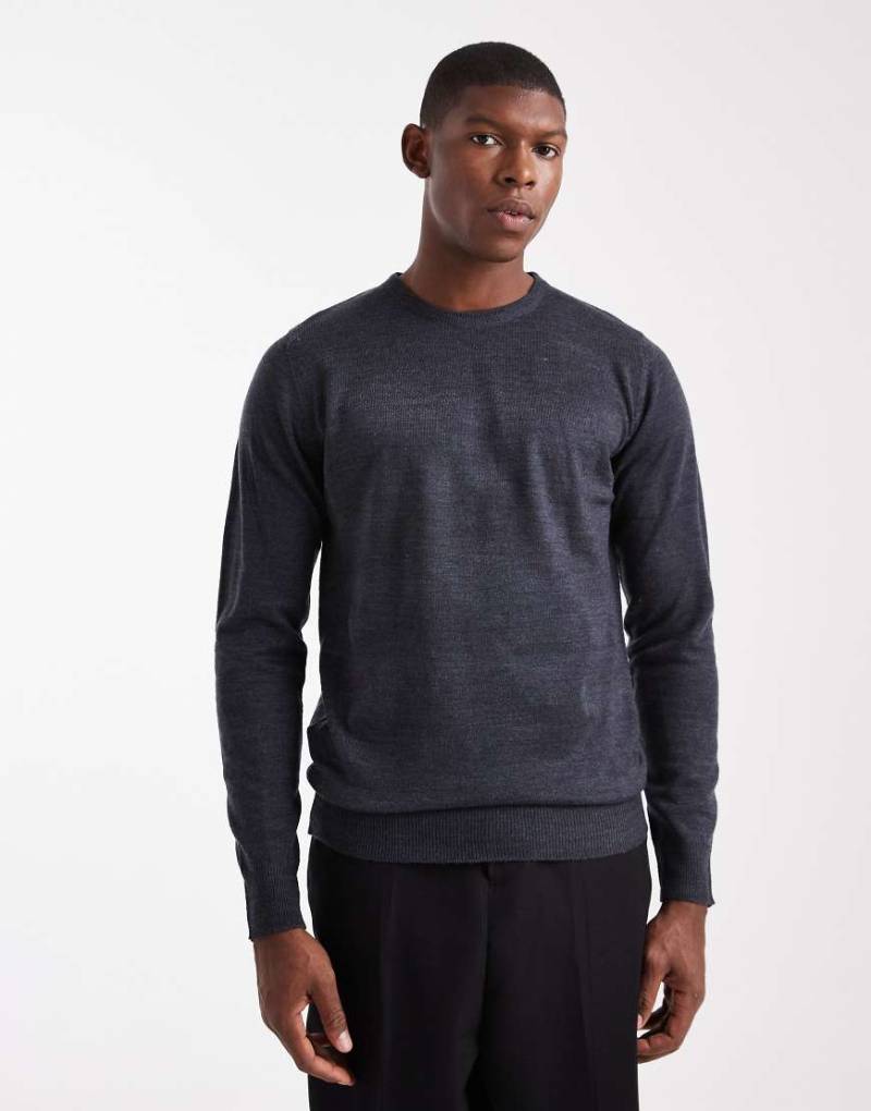 Brave Soul - Strickpullover in Marineblau mit Rundhalsausschnitt von Brave Soul