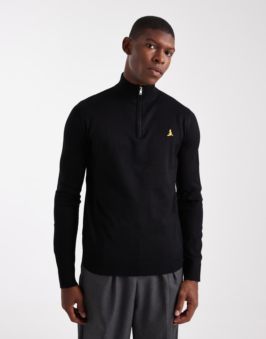 Brave Soul - Strickpullover in Schwarz mit kurzem Reißverschluss von Brave Soul