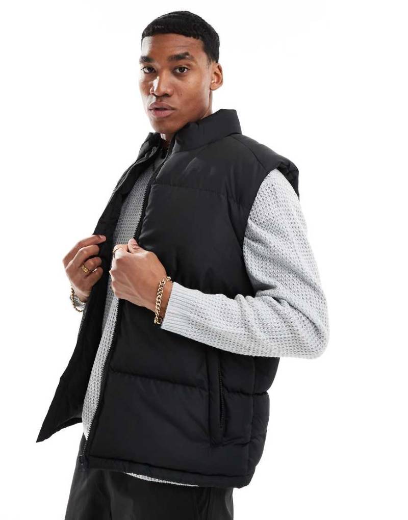 Brave Soul - Weste in Schwarz mit Stehkragen von Brave Soul