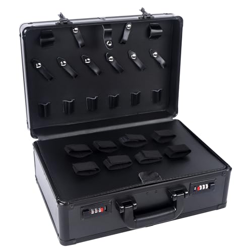 Barber Tragekoffer,Tragbare Reise Stylist Werkzeugkasten, Tragbarer Barber Case mit Sicheres Passwortschloss,Friseur Werkzeugtasche Trimmer Organizer Tasche von BraveeFly