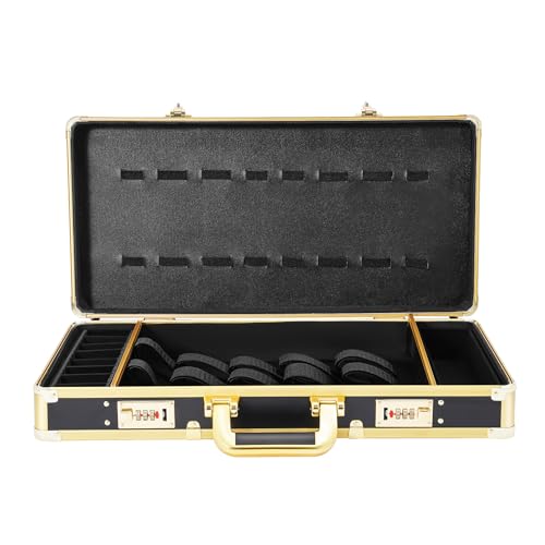 Friseurkoffer Koffer Barber Case, Tragbarer Barber Case mit Sicheres Passwortschloss, Barber Tragekoffer Barber Salon Stylist Carrying Suitcase Friseur Tool Organizer for Scheren, 55x27x10cm, Schwarz von BraveeFly