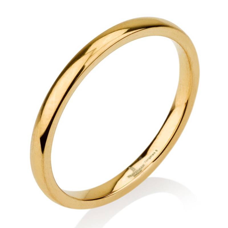 Gelbgold Wolfram Eheringe Stapelring, Zarter Ring, 2 Mm, Wolframring, Eheringe, Gelber von BravermanOren