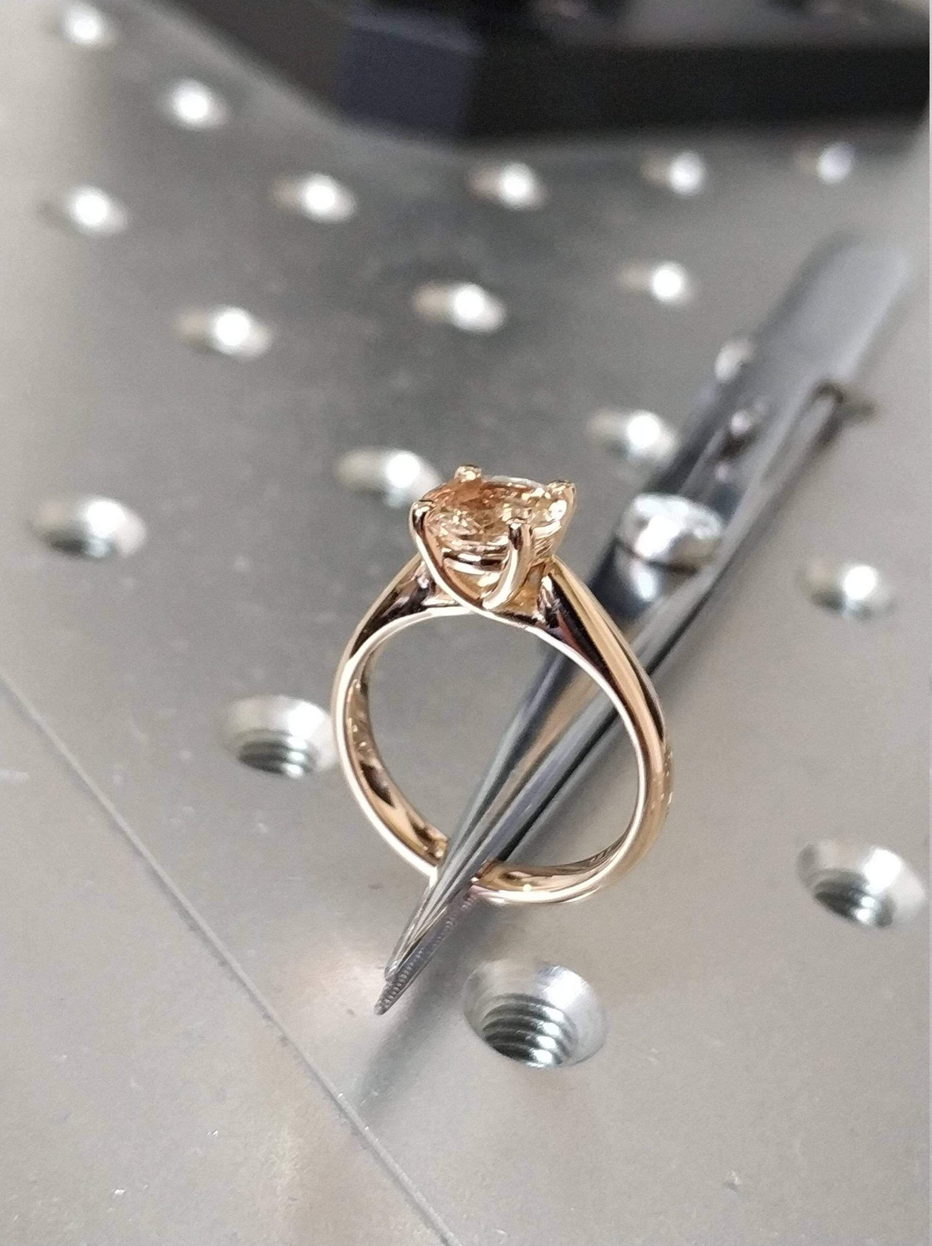 Morganit Verlobungsring Rosegold Solitärring Unikat Frauen - Aine von BravermanOren