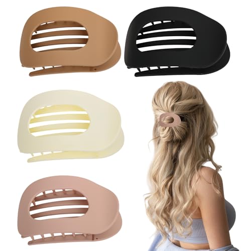 Haarklammer 4 Stück Flache Entenschnabel Haarklammern Für Damen Frisuren Haaraccessoires Einfach Zu Benutzen Perfekt Für Dickes Und Dünnes Haar Ideal Für Alltag Und Friseursalons von Bravien
