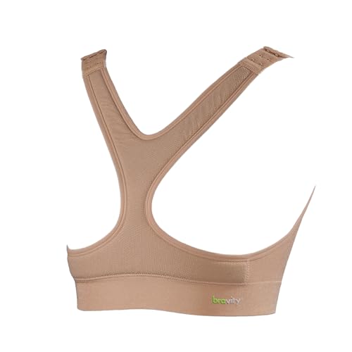 Bravity Damen Schlaf-BH mit Anti-Falten-Dekolleté, nahtlos und verstellbar, Beige, X-Small Bravity Damen Schlaf-BH mit Anti-Falten-Dekolleté, nahtlos und verstellbar, Beige, X-Small von Bravity