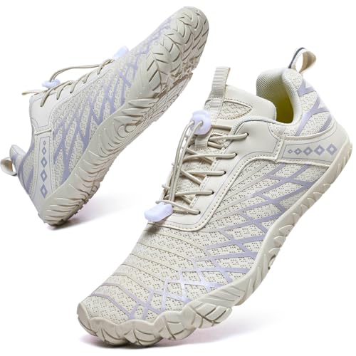 Bravover Barfußschuhe Weit Herren Damen Barfussschuhe Traillaufschuhe Five Finger Zehenschuhe Minimalistische Zero-Drop Sohlen Wanderschuhe Leicht Laufschuhe Komfort Fitnessschuhe Unisex Beige EU42 Bravover Barfußschuhe Weit Herren Damen Barfussschuhe Traillaufschuhe Five Finger Zehenschuhe Minimalistische Zero-Drop Sohlen Wanderschuhe Leicht Laufschuhe Komfort Fitnessschuhe Unisex Beige EU42 von Bravover