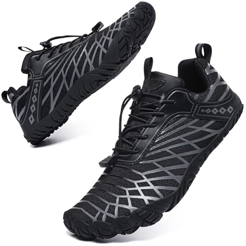 Bravover Barfußschuhe Weit Herren Damen Barfussschuhe Traillaufschuhe Five Finger Zehenschuhe Minimalistische Zero-Drop Sohlen Wanderschuhe Leicht Laufschuhe Komfort Fitnessschuhe Unisex Schwarz EU40 Bravover Barfußschuhe Weit Herren Damen Barfussschuhe Traillaufschuhe Five Finger Zehenschuhe Minimalistische Zero-Drop Sohlen Wanderschuhe Leicht Laufschuhe Komfort Fitnessschuhe Unisex Schwarz EU40 von Bravover