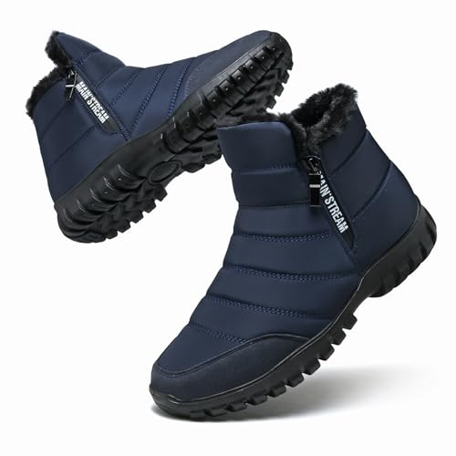 Winterstiefel Herren Schneestiefel Winterschuhe Warm Gefüttert Wanderschuhe Stiefeletten Rutschfest Reißverschluss Trekkingschuhe Stiefel Men Outdoor Wanderstiefel Leichte Boots Blau EU39 Winterstiefel Herren Schneestiefel Winterschuhe Warm Gefüttert Wanderschuhe Stiefeletten Rutschfest Reißverschluss Trekkingschuhe Stiefel Men Outdoor Wanderstiefel Leichte Boots Blau EU39 von Bravover