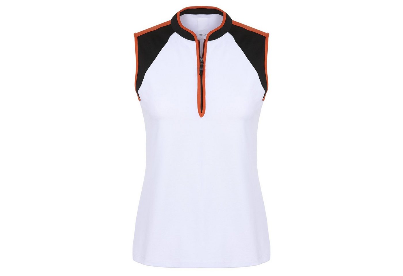 Brax Poloshirt Brax Paz Sleeveless Polo White Orange von Brax