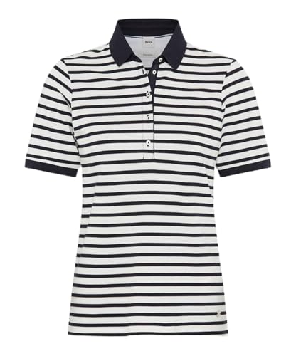 Style Cleo gestreiftes Poloshirt unifarben in Einer Pima Pique Qualität von Brax