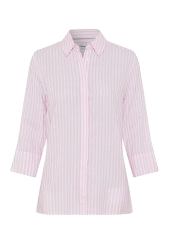 Style Vicki gestreifte Bluse aus Leinen mit verdeckter Knopfleiste von BRAX