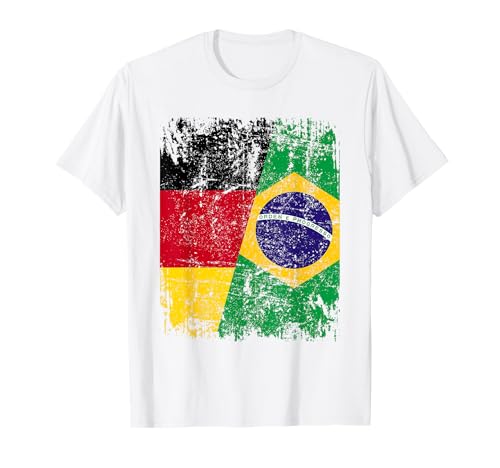 BRASILIEN DEUTSCHLAND Flagge | Damen Herren Kinder Brasilien T-Shirt BRASILIEN DEUTSCHLAND Flagge | Damen Herren Kinder Brasilien T-Shirt von Brazil Family Shop