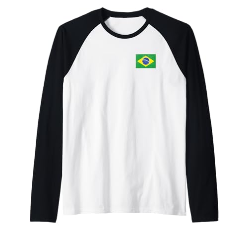 Brasilien-Flagge, Grafik für Männer, Frauen, Kinder Raglan von Brazil Flag Graphic Store