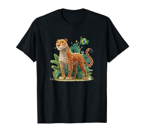 Cooles brasilianisches Jaguar Kostüm für Jungen und Mädchen T-Shirt Cooles brasilianisches Jaguar Kostüm für Jungen und Mädchen T-Shirt von Brazil Jaguar Outfit