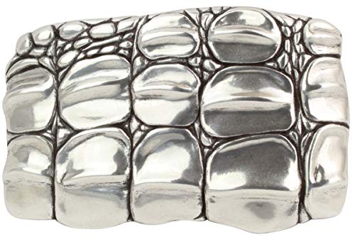 Brazil Lederwaren Gürtelschnalle Kroko Plate 4,0 cm | Buckle Wechselschließe Gürtelschließe 40mm Massiv | Wechselgürtel bis 4cm | Silber Brazil Lederwaren Gürtelschnalle Kroko Plate 4,0 cm | Buckle Wechselschließe Gürtelschließe 40mm Massiv | Wechselgürtel bis 4cm | Silber von Brazil Lederwaren