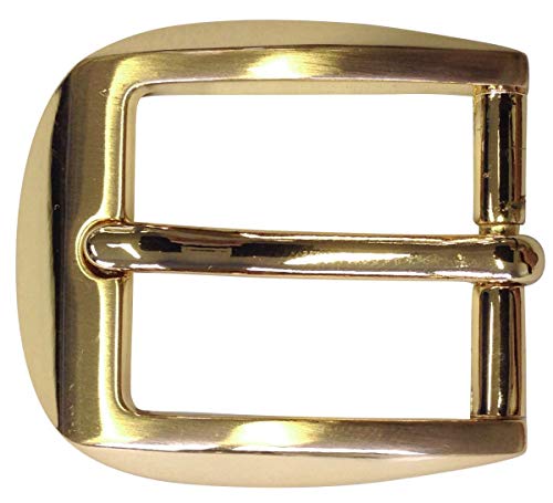 Brazil Lederwaren Gürtelschnalle 2,5 cm | Buckle Wechselschließe Gürtelschließe 25mm Massiv | Dorn-Schließe | Wechselgürtel bis zu 2.5cm | Gold von Brazil Lederwaren