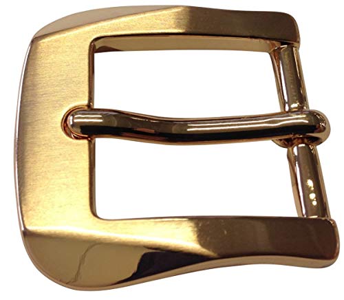 Brazil Lederwaren Gürtelschnalle 2,5 cm | Buckle Wechselschließe Gürtelschließe 25mm Massiv | Dorn-Schließe | Wechselgürtel bis zu 2.5cm | Gold von Brazil Lederwaren