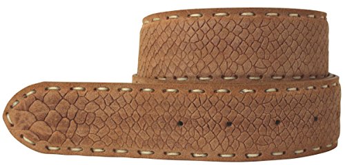 Brazil Lederwaren Wechselgürtel mit Pythonprägung ohne Schnalle 4 cm | Druckknopf-Gürtel für Damen Herren 40mm Schlangen-Optik 4cm | Tabac 100cm von Brazil Lederwaren