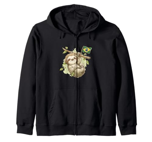 Cooles brasilianisches Faultier Kostüm für Jungen und Mädchen Kapuzenjacke Cooles brasilianisches Faultier Kostüm für Jungen und Mädchen Kapuzenjacke von Brazil Sloth Outfit