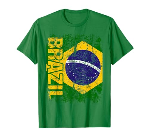 BRASILIEN Flagge | Damen Herren Kinder Grün Gelb BRASILIEN T-Shirt BRASILIEN Flagge | Damen Herren Kinder Grün Gelb BRASILIEN T-Shirt von Brazil Family Shop