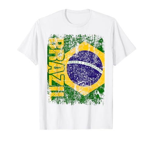 BRASILIEN Flagge Damen Herren Kinder Weiss Grün Gelb BRAZIL T-Shirt BRASILIEN Flagge Damen Herren Kinder Weiss Grün Gelb BRAZIL T-Shirt von Brazil Family Shop