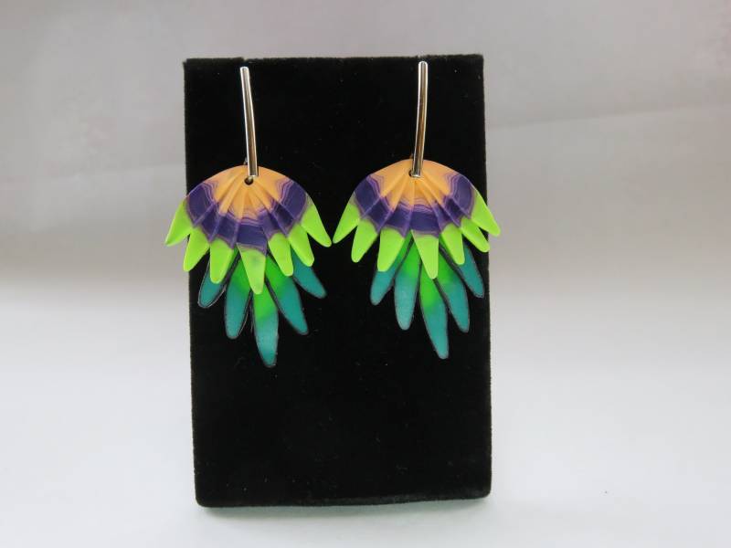 Bananenstaude in Grün Und Lila von BrazilianArtJewelry