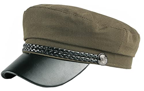 Brcus Herren Damen Yacht Captain Sailor Hut Newsboy Cabbie Baker Junge Schirmmütze, army, 56/58 cm von Brcus