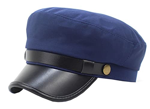 Brcus Schirmmütze für Herren und Damen, Yachtkapitän, Seemannsmütze, Newsboy Cabbie Baker Boy Schirmmütze, navy, Einheitsgröße von Brcus