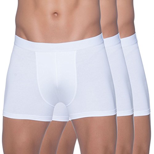 Bread & Boxers - Organic Cotton - 3er Pack - Shorts aus Bio-Baumwolle - White, Größe L, Farbe White von Bread & Boxers