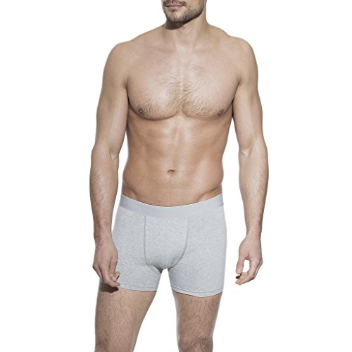 Bread & Boxers Boxer Brief | 3 Boxershorts zum Preis von 2 | Organic Cotton aus Biobaumwolle in grau | klassischer FIT | mit 6% Elastan XL von Bread & Boxers