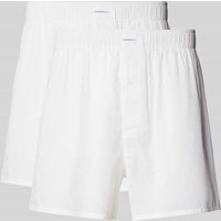 Bread & Boxers Boxershorts mit elastischem Bund in Weiss, Größe M von Bread & Boxers
