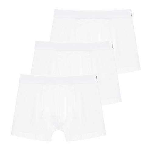 Bread & Boxers - Organic Cotton - 3er Pack - Shorts aus Bio-Baumwolle - White, Größe XXL, Farbe White von Bread & Boxers