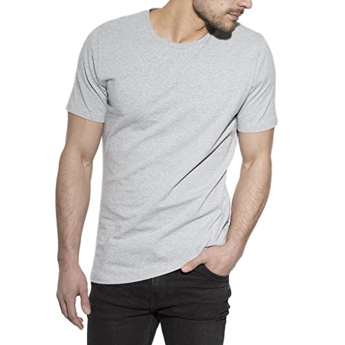 Bread & Boxers T-Shirt mit Rundhalsausschnitt, 2er-Pack - Grau - XX-Large von Bread & Boxers