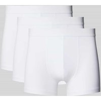 Bread & Boxers Trunks mit elastischem Bund im 3er-Pack in Weiss, Größe M von Bread & Boxers