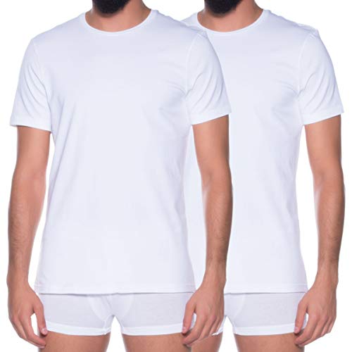 Organic Cotton - 2er Pack T-Shirt - Weiß, Größe L, Farbe Weiß von Bread & Boxers