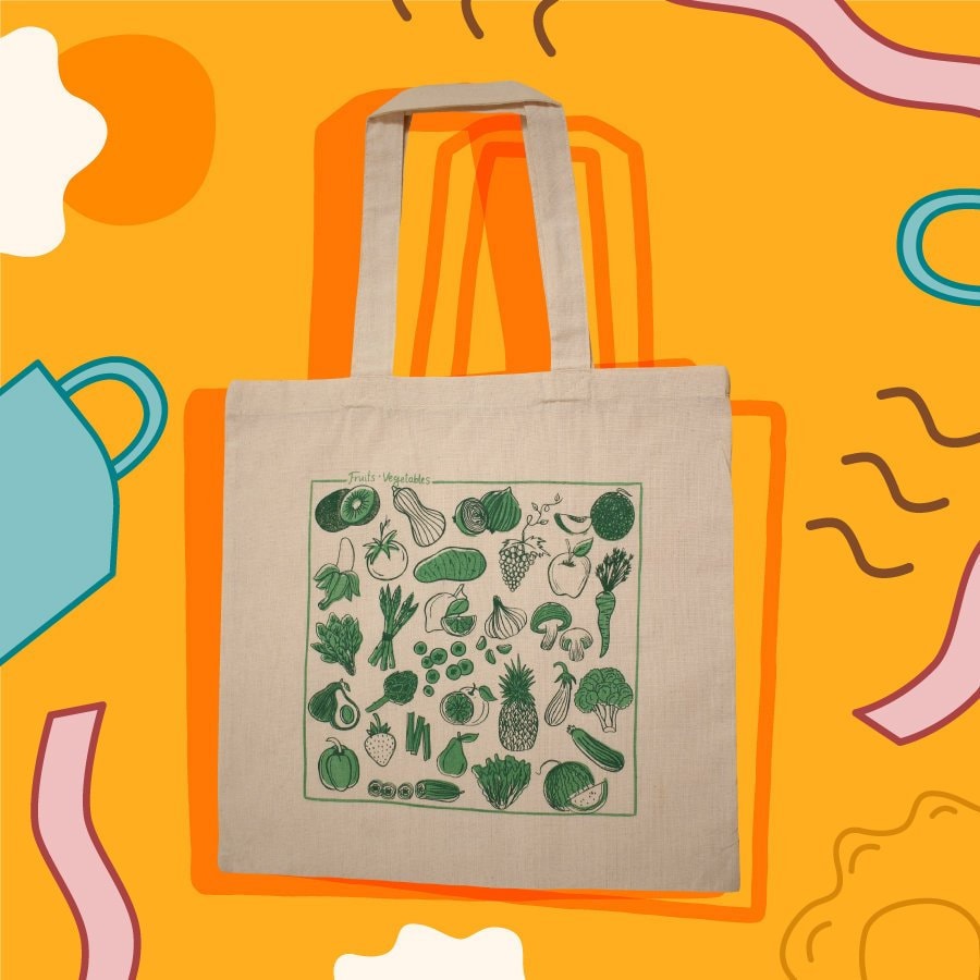 Lebensmittelgeschäft Tote Tasche-Obst & Gemüse von BreakfastForDinnerCo