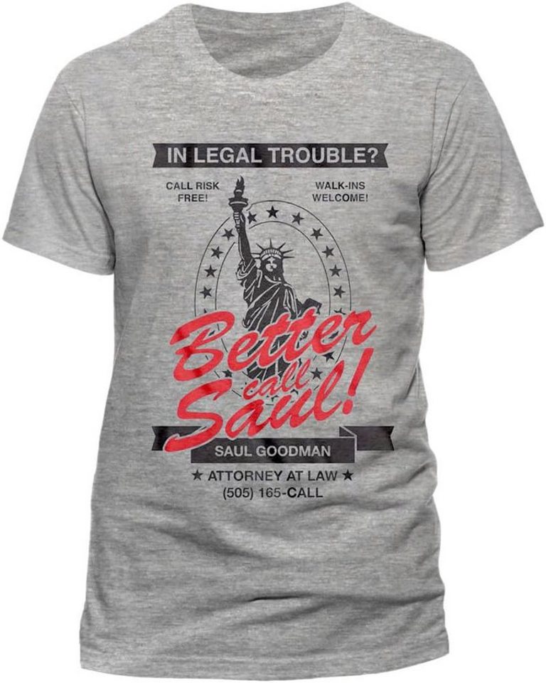 Breaking Bad Print-Shirt Better cal Saul ! Breaking Bad T-Shirt Hellgrau M L XL XXL von Breaking Bad