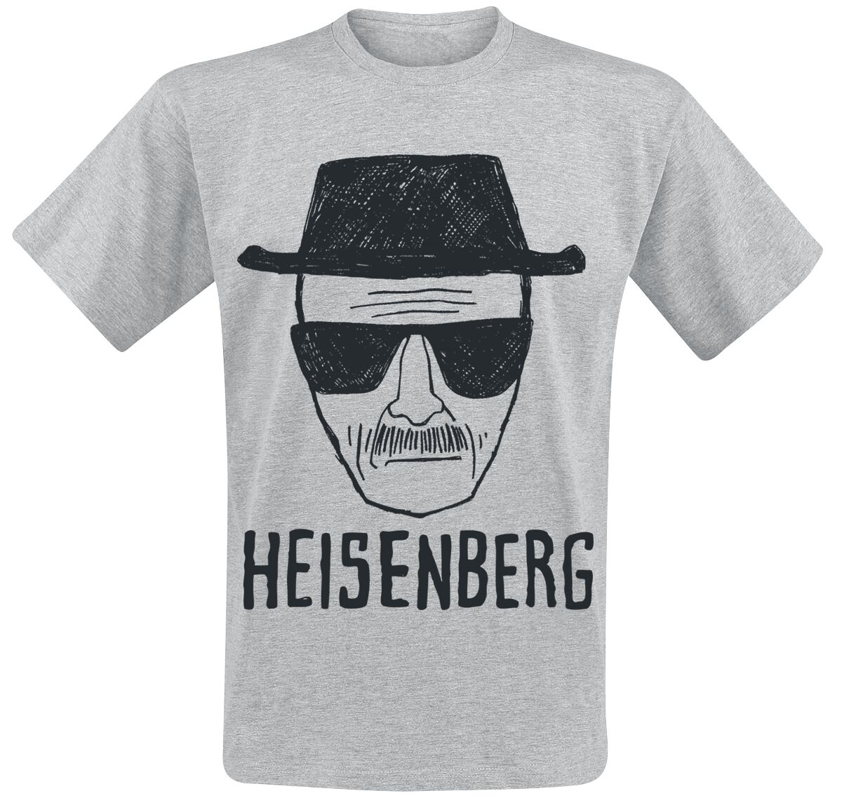 Breaking Bad T-Shirt - Heisenberg - S bis XXL - für Männer - Größe S - grau  - Lizenzierter Fanartikel von Breaking Bad