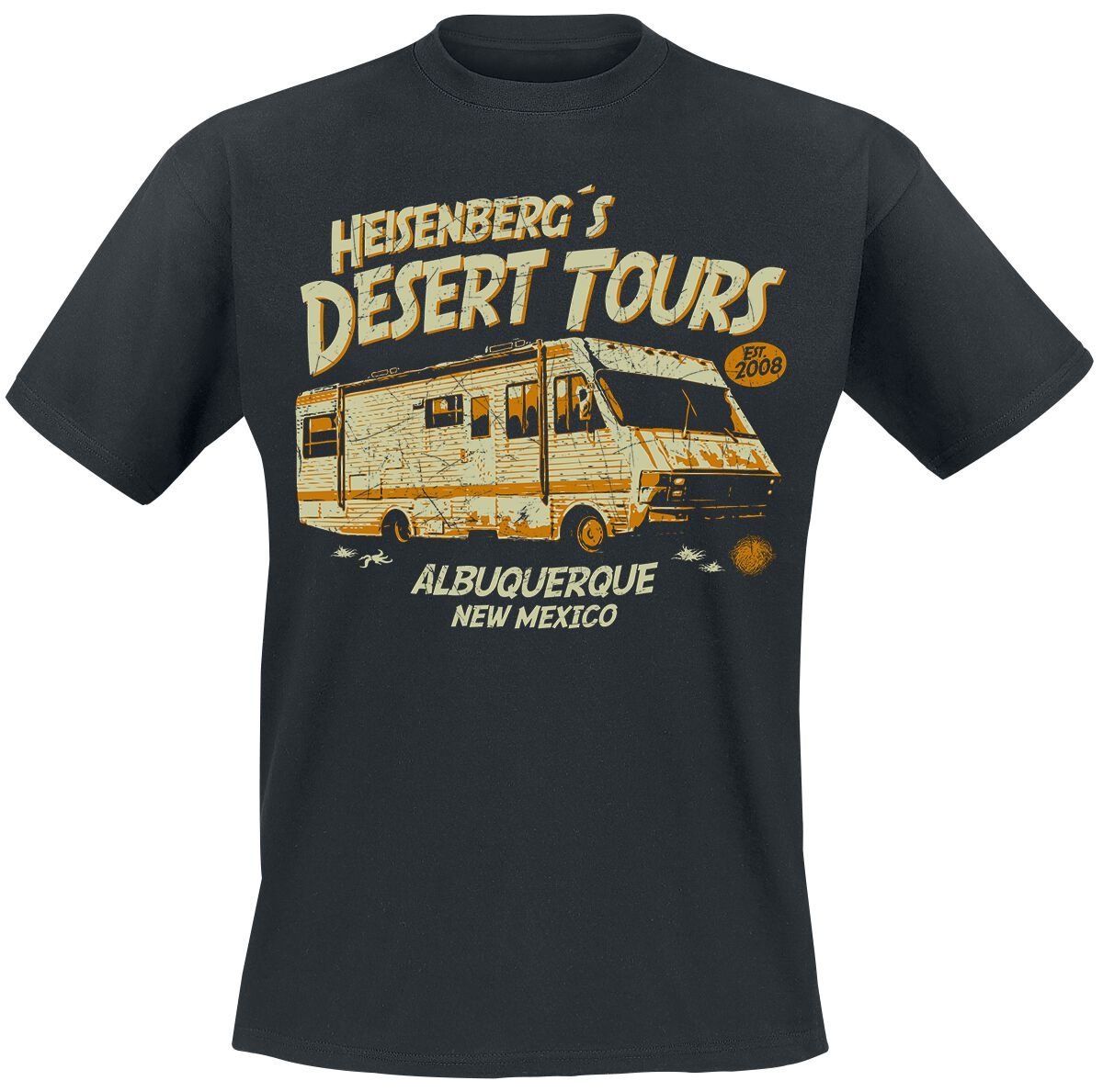 Breaking Bad T-Shirt - Heisenberg`s Desert Tours - S - für Männer - Größe S - schwarz  - Lizenzierter Fanartikel von Breaking Bad