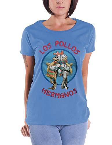 Offiziell Lizenziert Fanartikel Los Pollos Hermanos Girly T - Shirt - Himmelblau, Damen, L von Breaking Bad