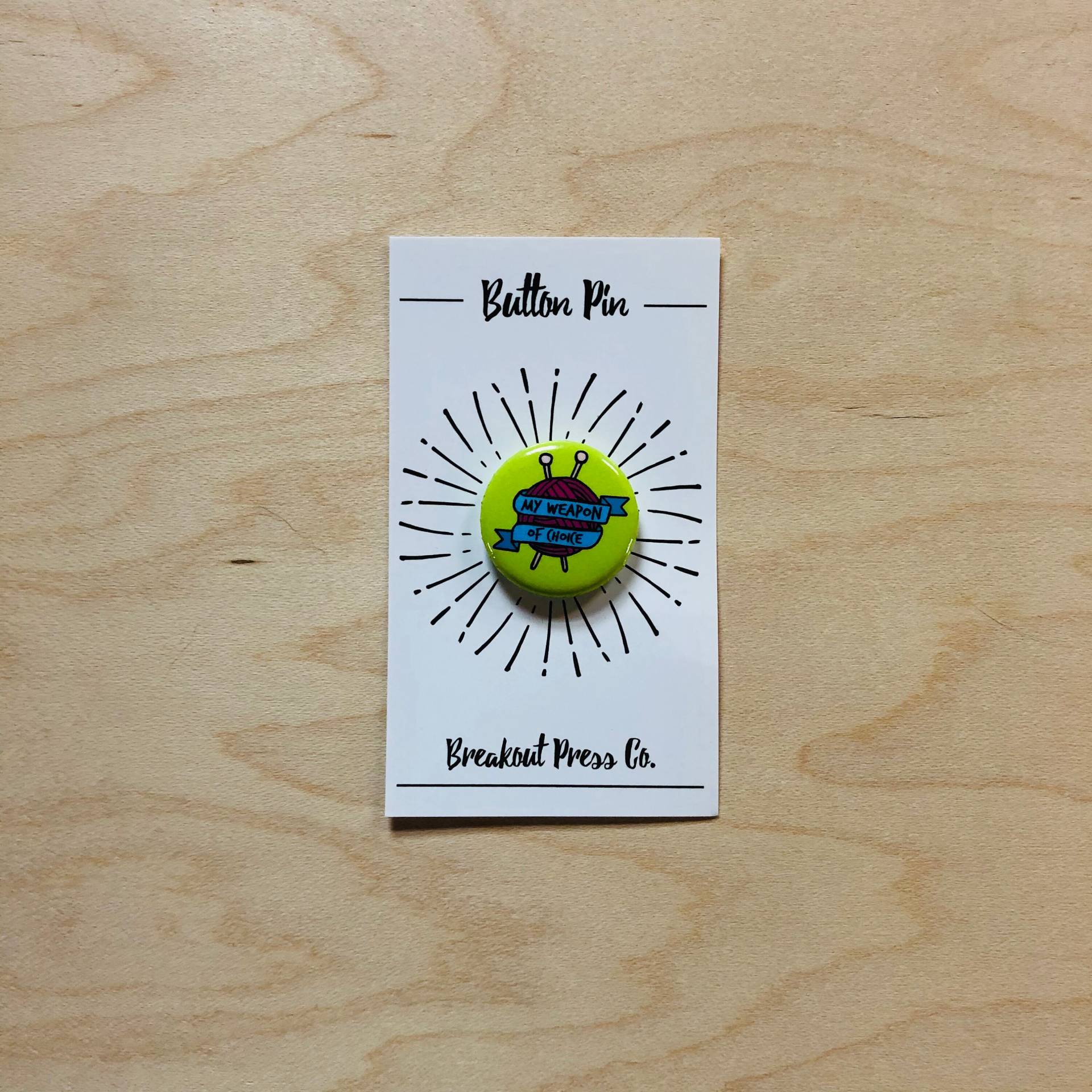 Meine Waffe Der Wahl Button Pin, Button, Knitter Geschenk Für Mitarbeiter, Sie, Ihn Meine Waffe Der Wahl Button Pin, Button, Knitter Geschenk Für Mitarbeiter, Sie, Ihn von BreakoutPressCo