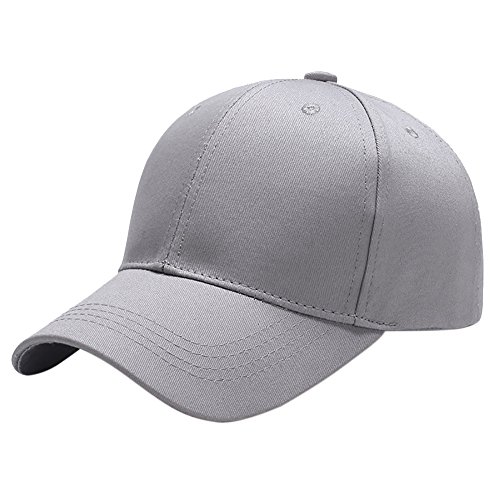 Breampot Baseball Cap Herren Damen Unisex Kappe Verstellbar Baseboard Baseballkappe Mütze Outdoor Baseballkappe (Grau) von Breampot
