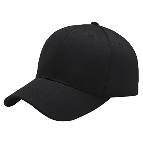 Breampot Baseball Cap Herren Damen Unisex Kappe Verstellbar Baseboard Baseballkappe Mütze Outdoor Baseballkappe (Schwarz) von Breampot